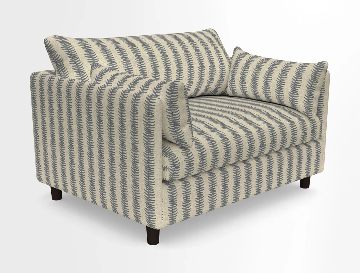 Madehurst Snuggler in Two Tone Plain Biscuit. Loose cover option available