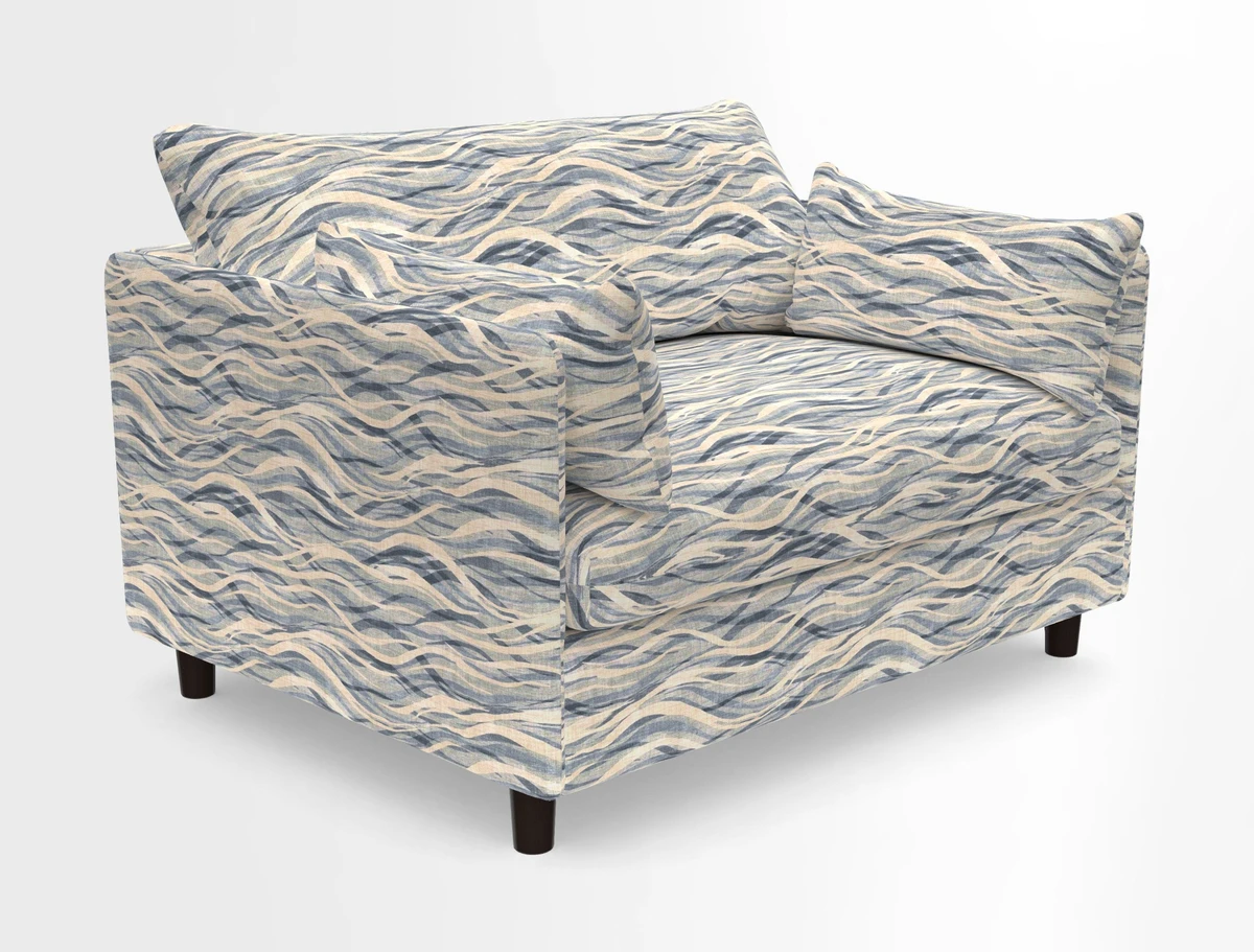 Madehurst Snuggler in Two Tone Plain Biscuit. Loose cover option available
