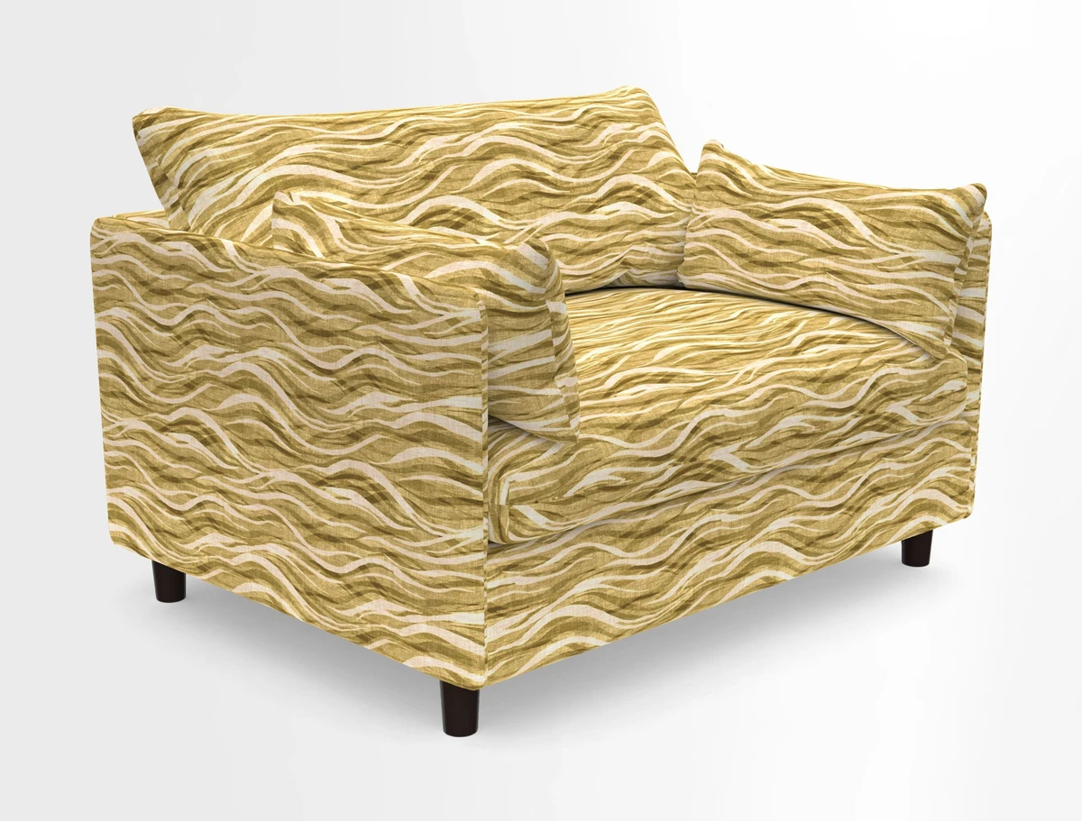 Madehurst Snuggler in Two Tone Plain Biscuit. Loose cover option available