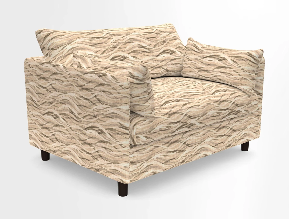 Madehurst Snuggler in Two Tone Plain Biscuit. Loose cover option available