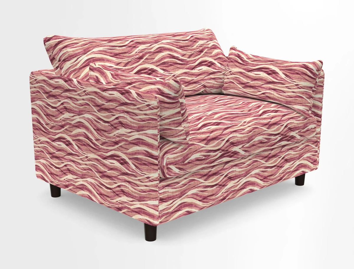 Madehurst Snuggler in Two Tone Plain Biscuit. Loose cover option available
