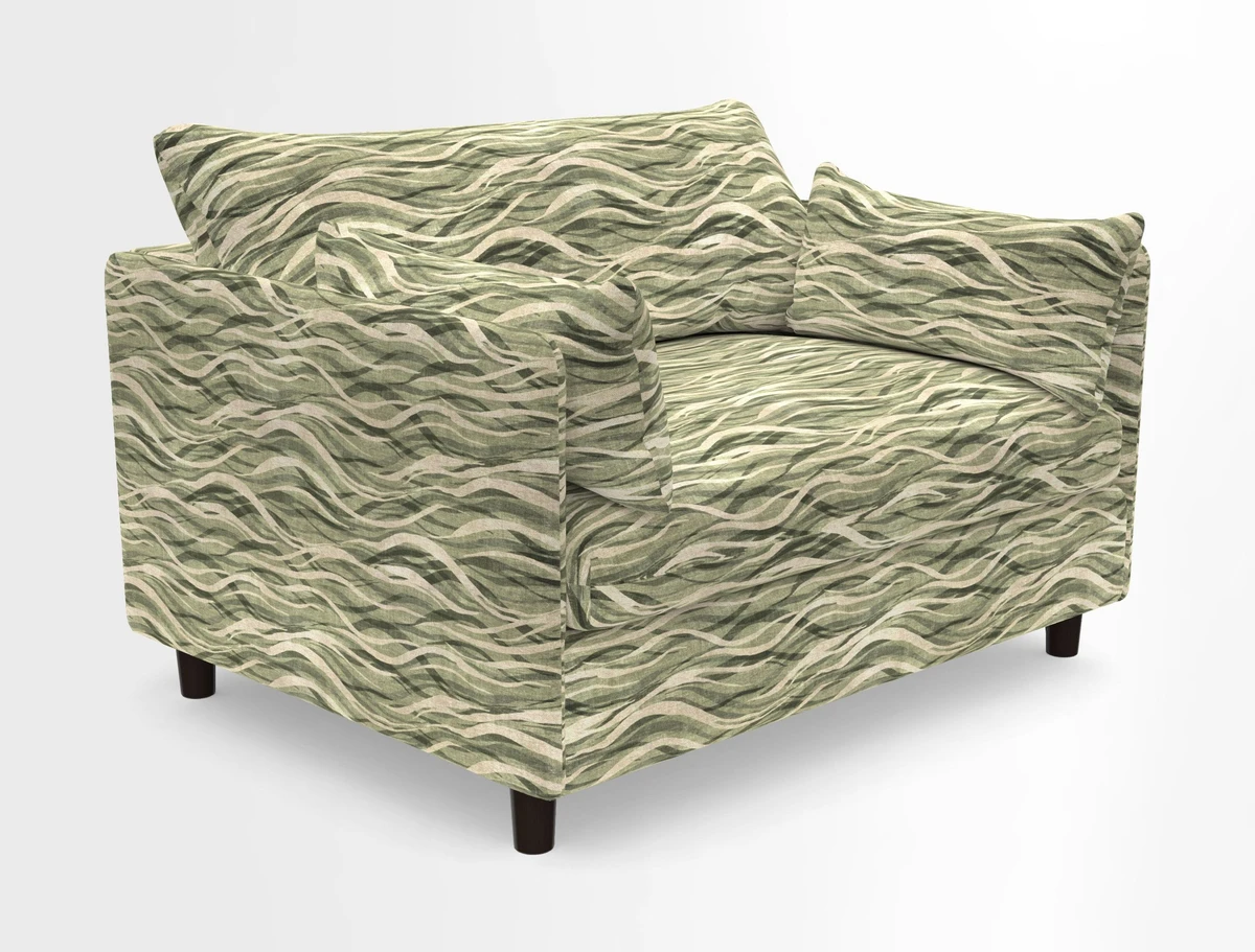 Madehurst Snuggler in Two Tone Plain Biscuit. Loose cover option available
