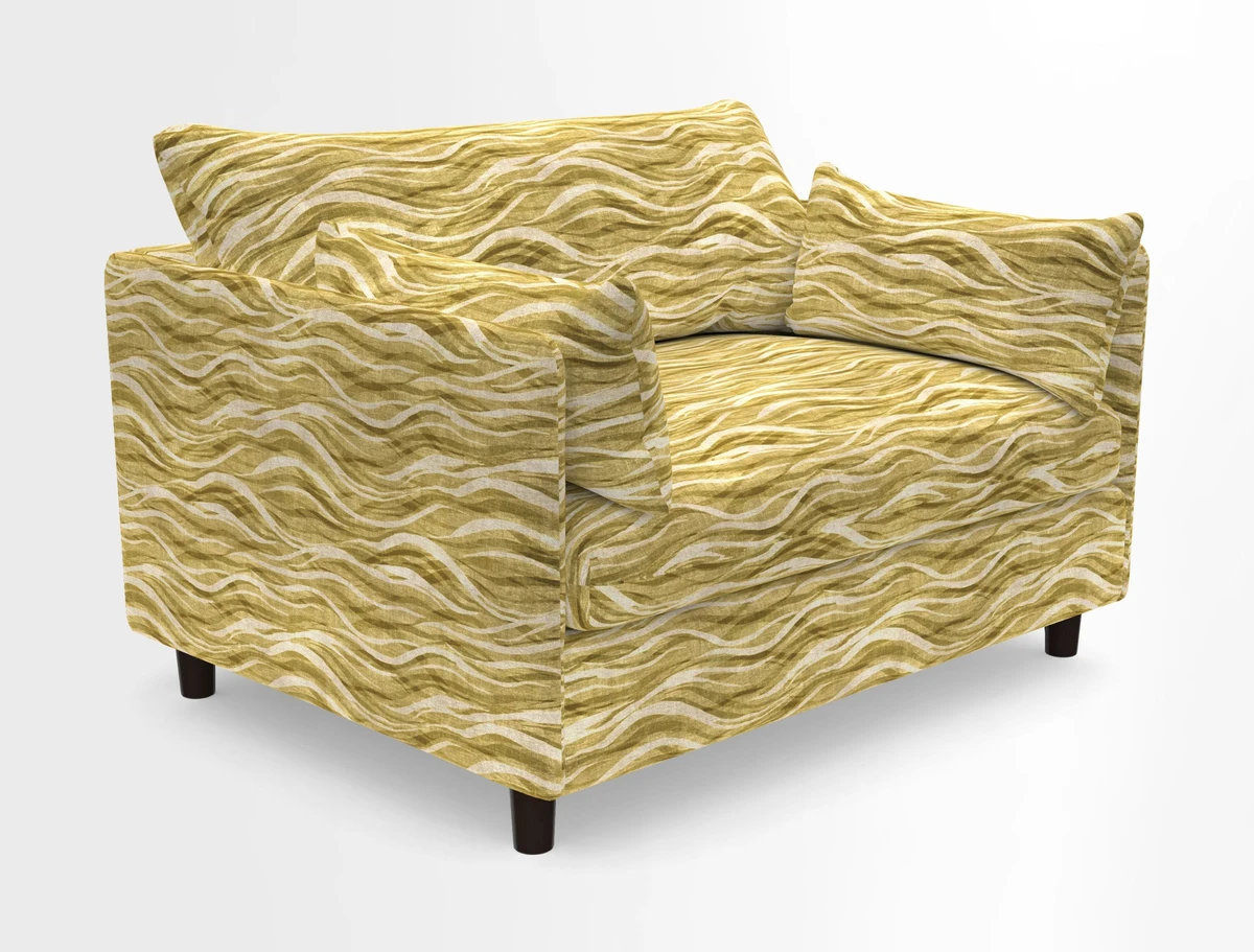 Madehurst Snuggler in Two Tone Plain Biscuit. Loose cover option available
