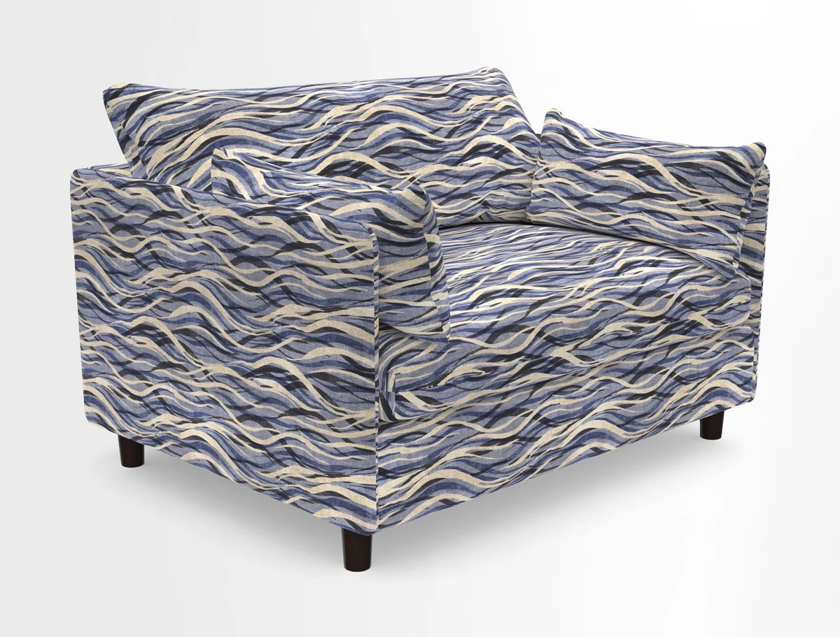 Madehurst Snuggler in Two Tone Plain Biscuit. Loose cover option available