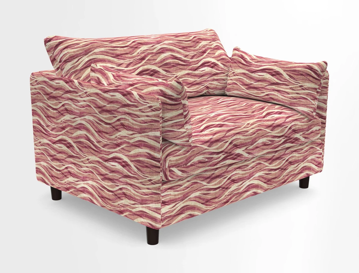 Madehurst Snuggler in Two Tone Plain Biscuit. Loose cover option available