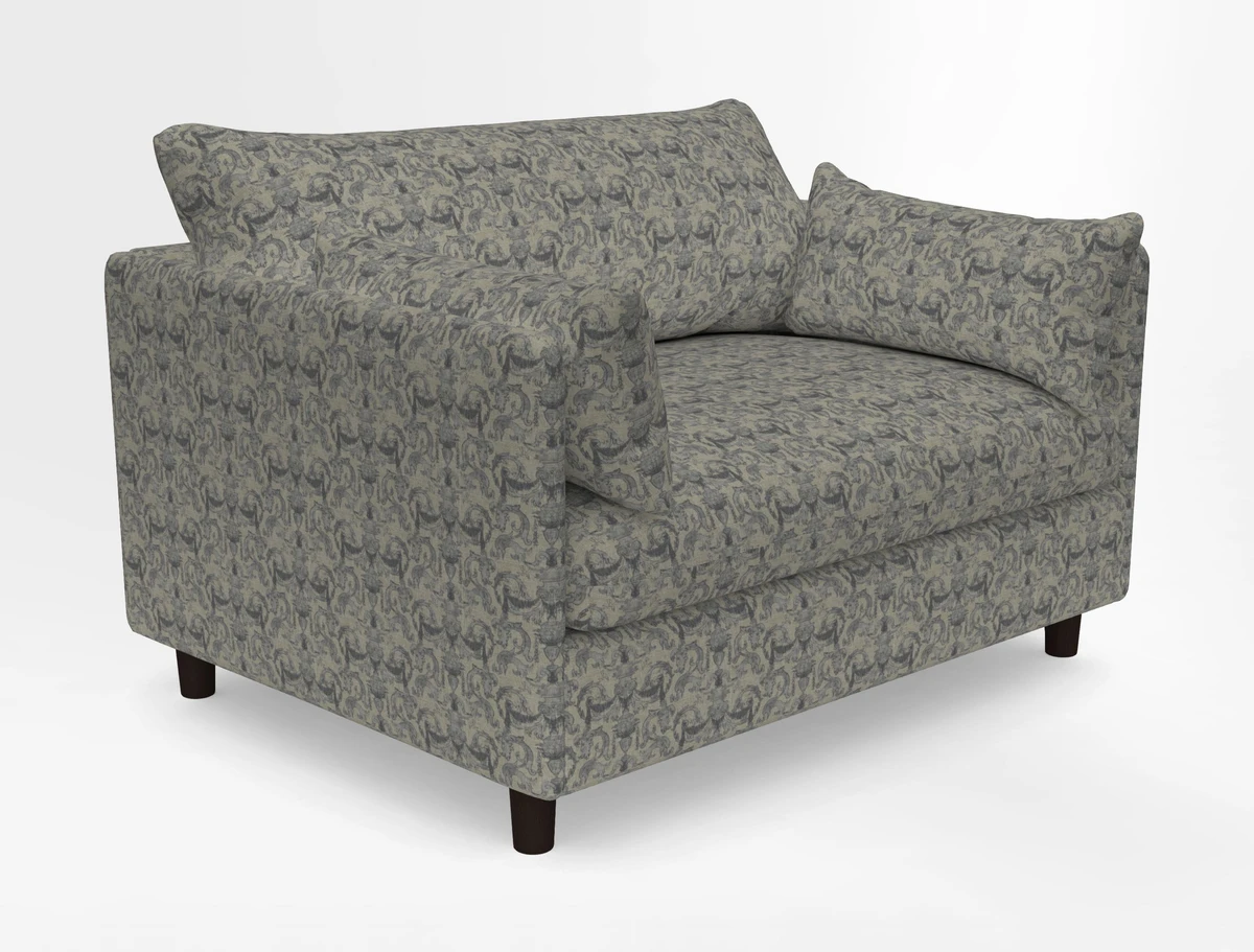 Madehurst Snuggler in Two Tone Plain Biscuit. Loose cover option available