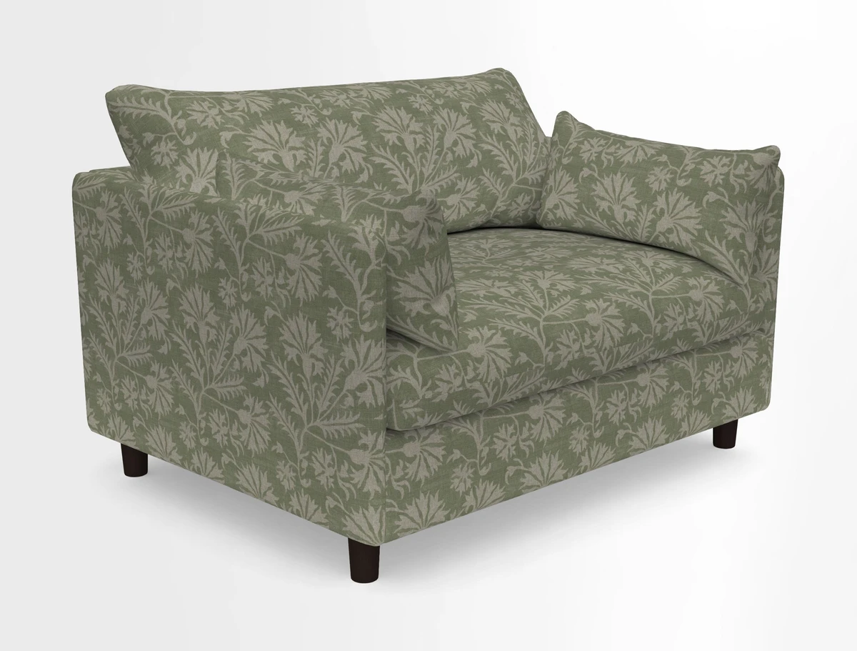 Madehurst Snuggler in Two Tone Plain Biscuit. Loose cover option available