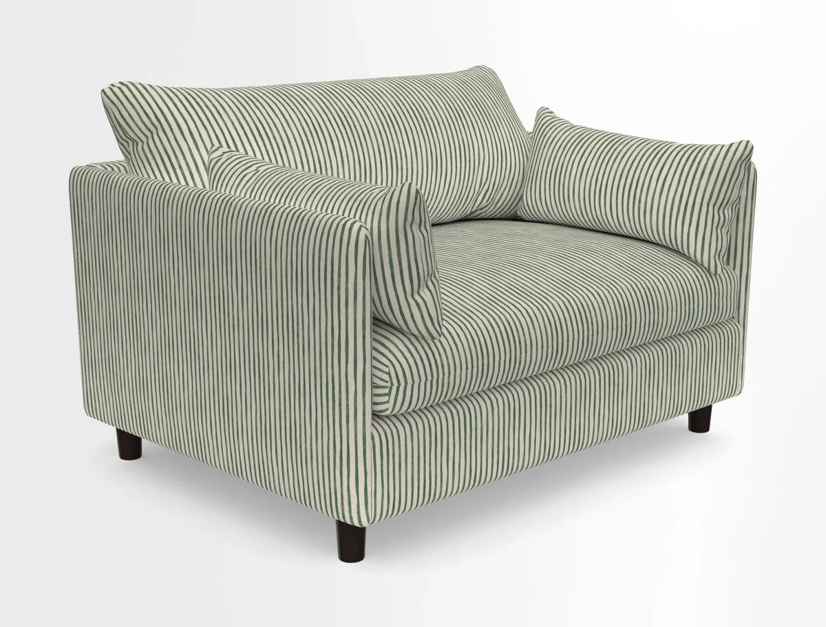 Madehurst Snuggler in Two Tone Plain Biscuit. Loose cover option available