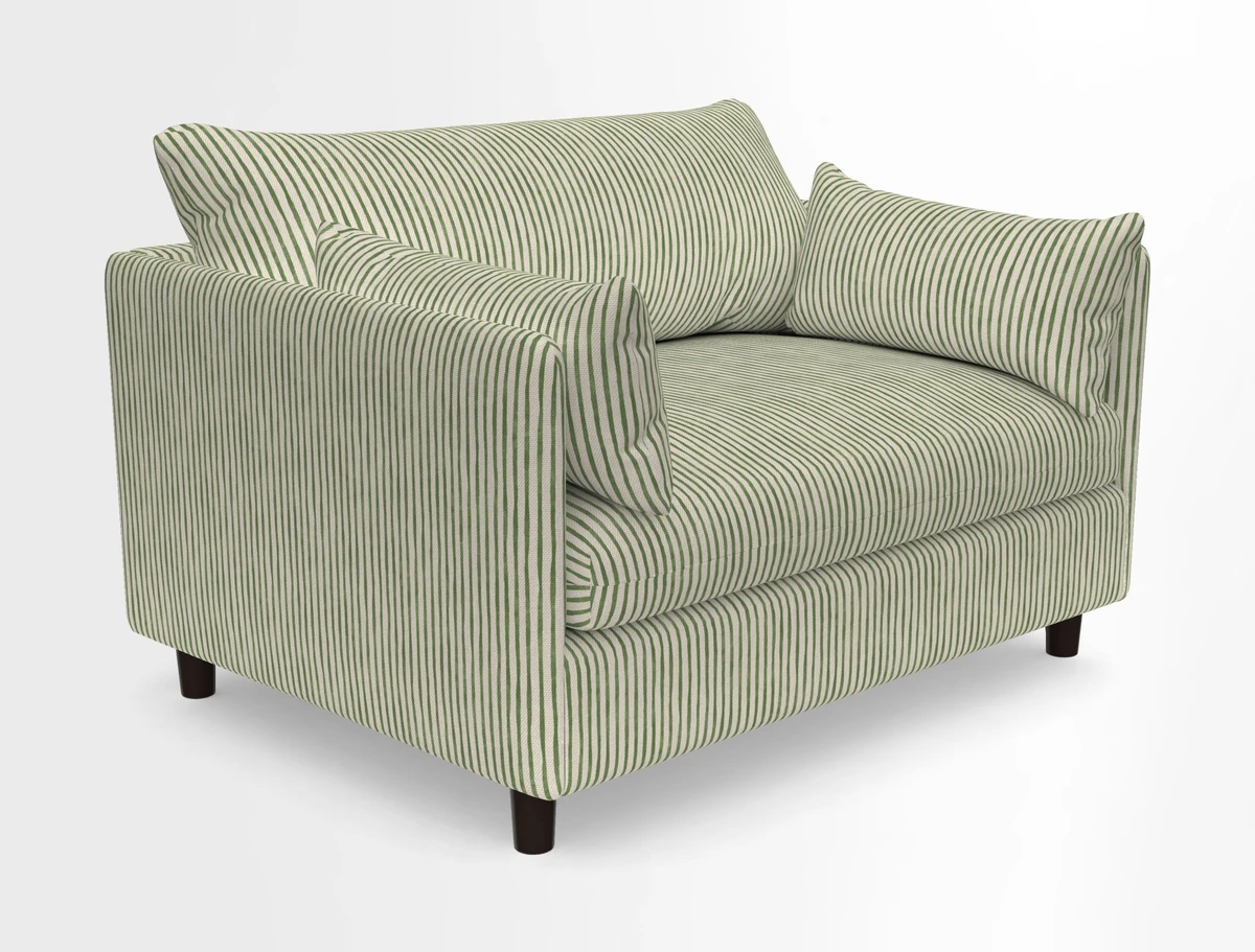 Madehurst Snuggler in Two Tone Plain Biscuit. Loose cover option available