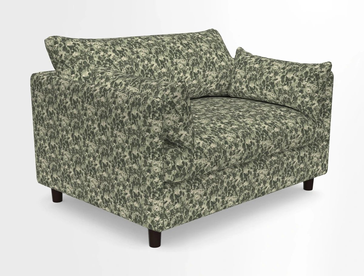 Madehurst Snuggler in Two Tone Plain Biscuit. Loose cover option available