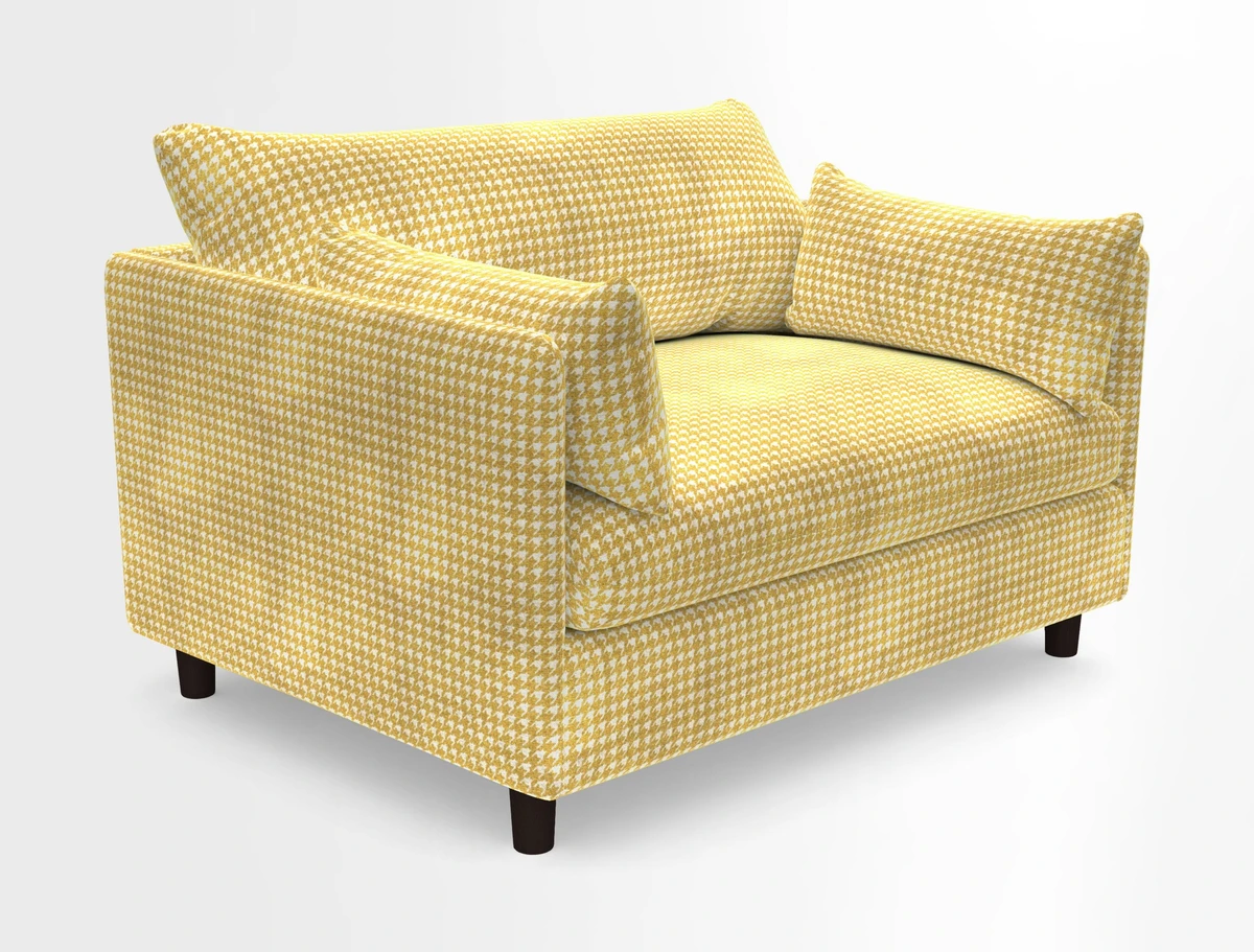 Madehurst Snuggler in Two Tone Plain Biscuit. Loose cover option available