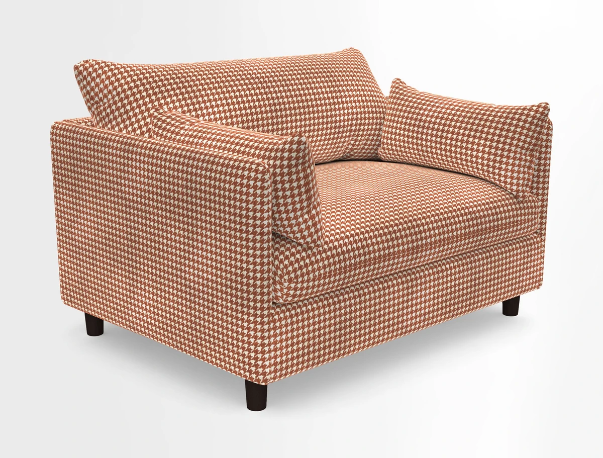 Madehurst Snuggler in Two Tone Plain Biscuit. Loose cover option available