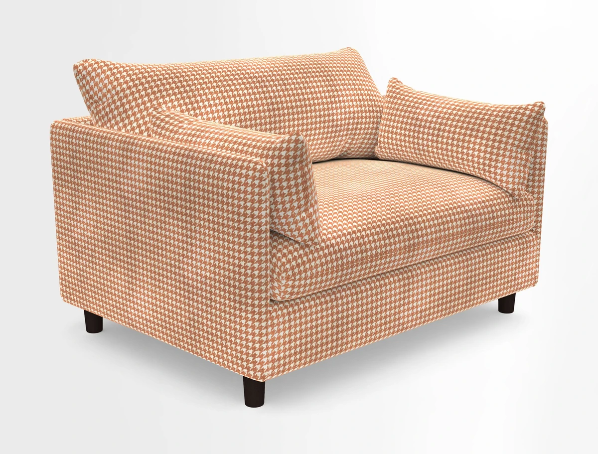 Madehurst Snuggler in Two Tone Plain Biscuit. Loose cover option available