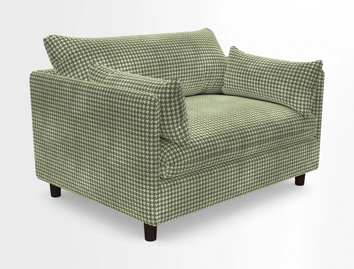 Madehurst Snuggler in Two Tone Plain Biscuit. Loose cover option available
