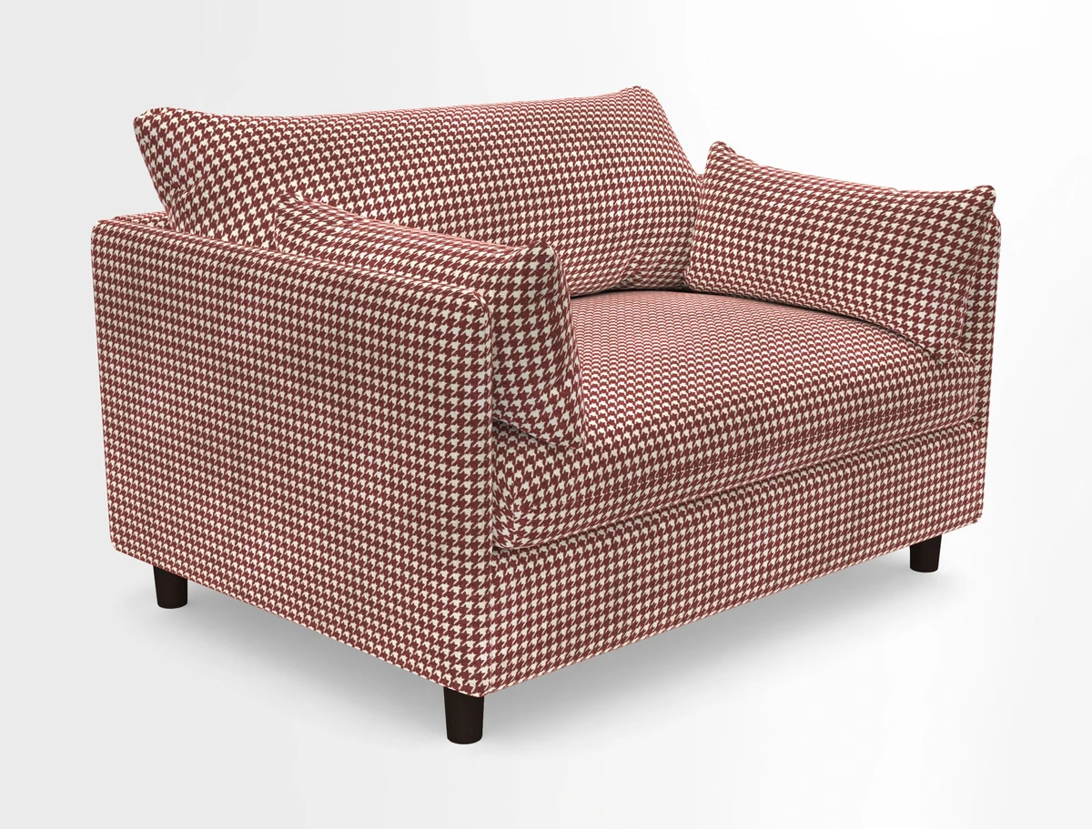 Madehurst Snuggler in Two Tone Plain Biscuit. Loose cover option available