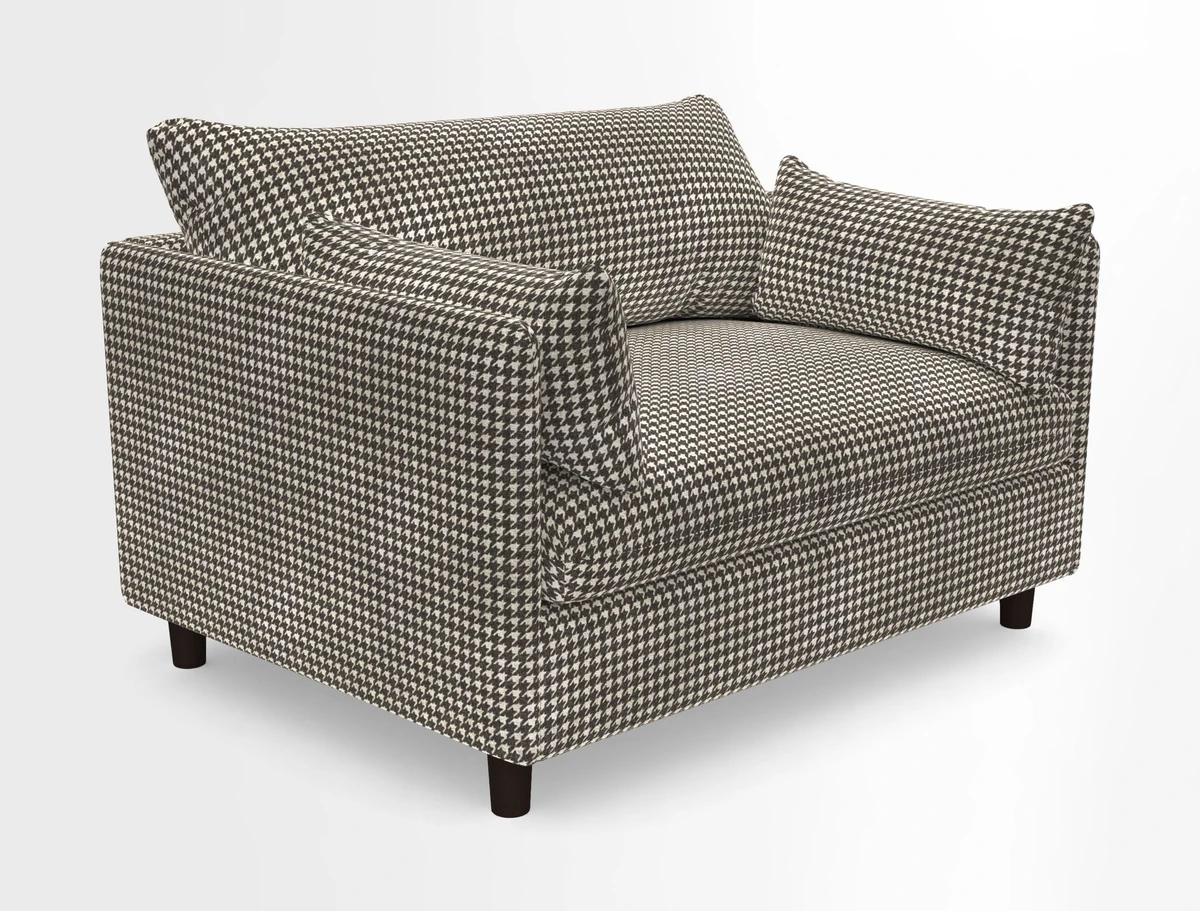 Madehurst Snuggler in Two Tone Plain Biscuit. Loose cover option available
