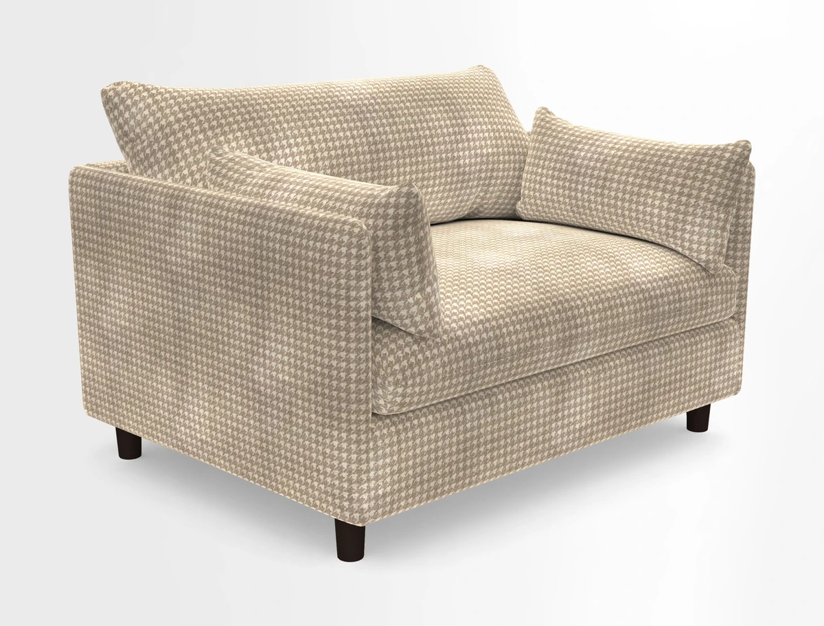 Madehurst Snuggler in Two Tone Plain Biscuit. Loose cover option available