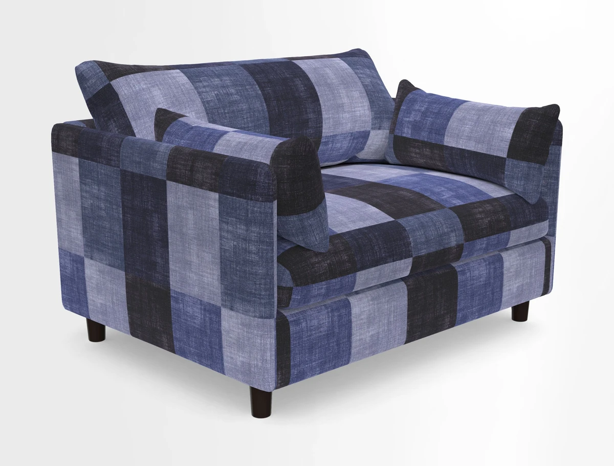 Madehurst Snuggler in Two Tone Plain Biscuit. Loose cover option available