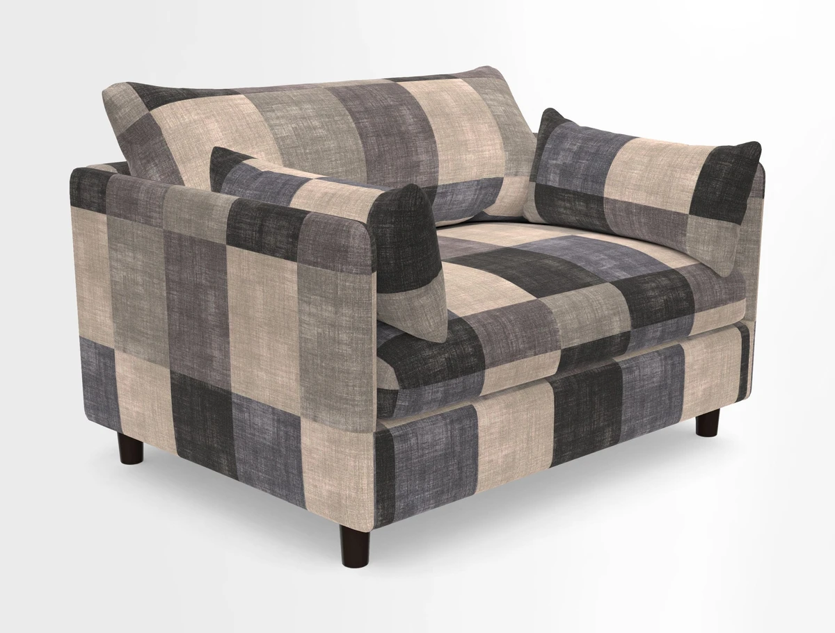 Madehurst Snuggler in Two Tone Plain Biscuit. Loose cover option available
