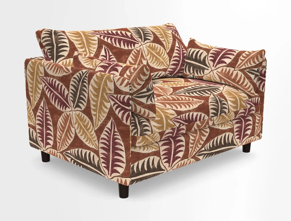 Madehurst Snuggler in Two Tone Plain Biscuit. Loose cover option available