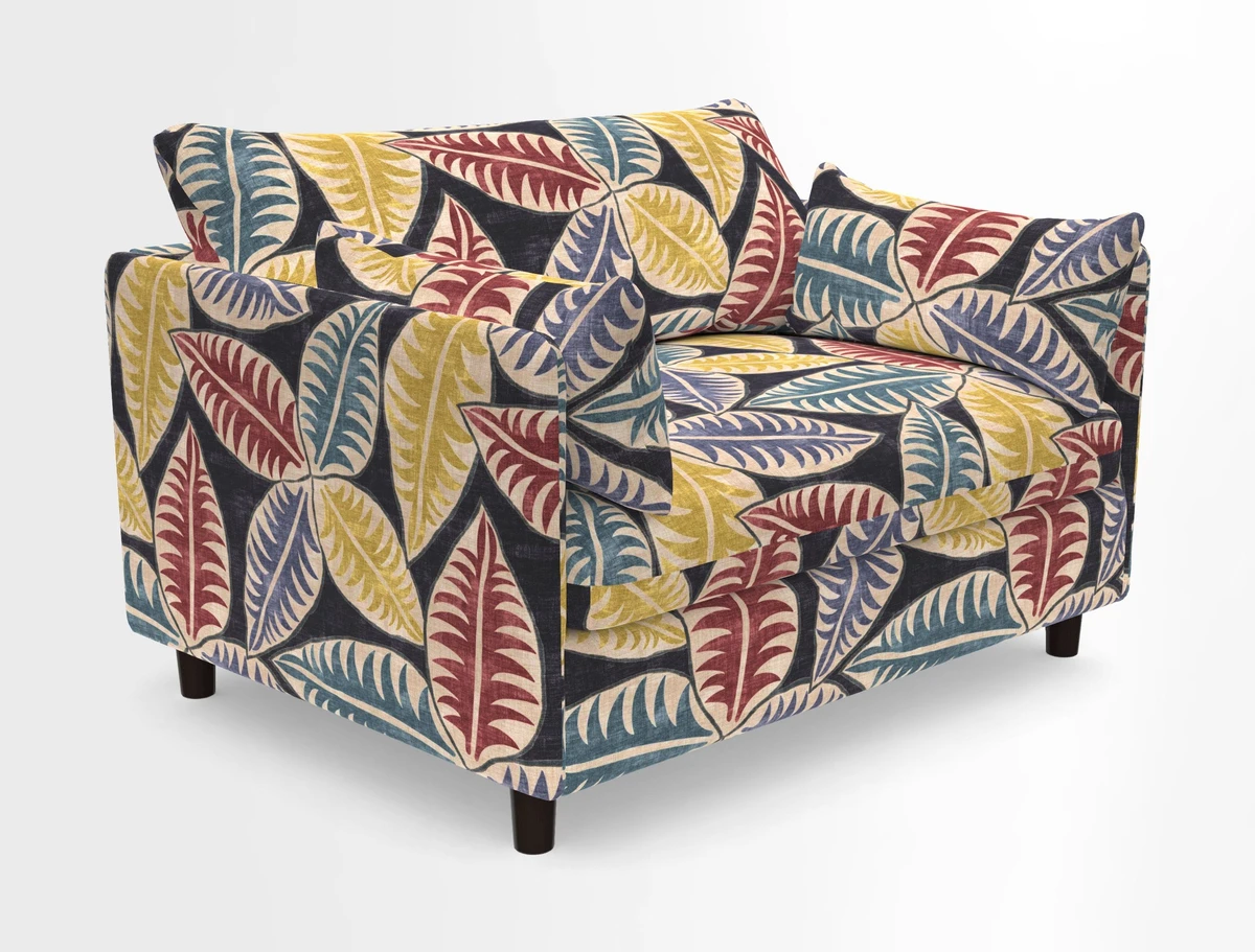 Madehurst Snuggler in Two Tone Plain Biscuit. Loose cover option available