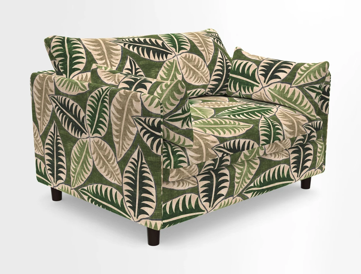 Madehurst Snuggler in Two Tone Plain Biscuit. Loose cover option available