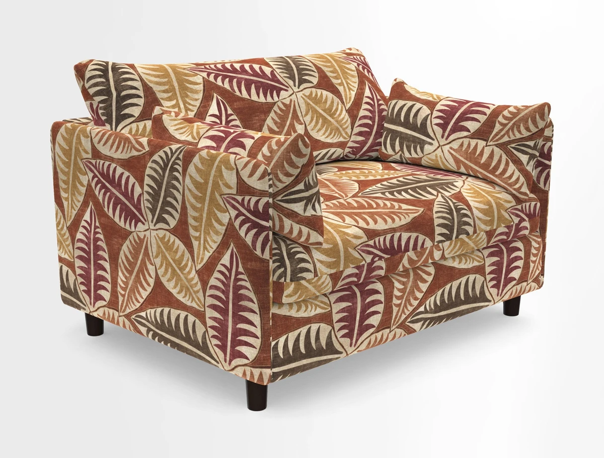 Madehurst Snuggler in Two Tone Plain Biscuit. Loose cover option available