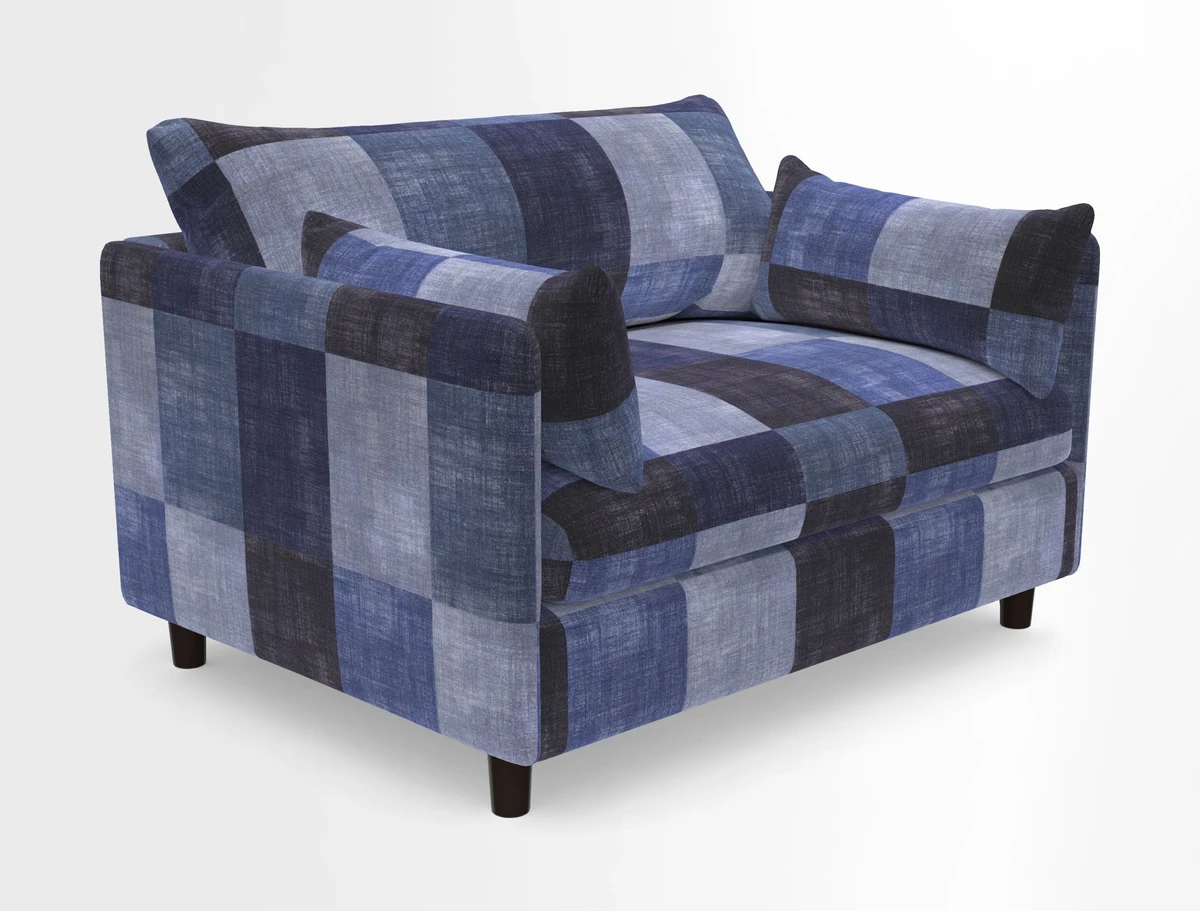 Madehurst Snuggler in Two Tone Plain Biscuit. Loose cover option available