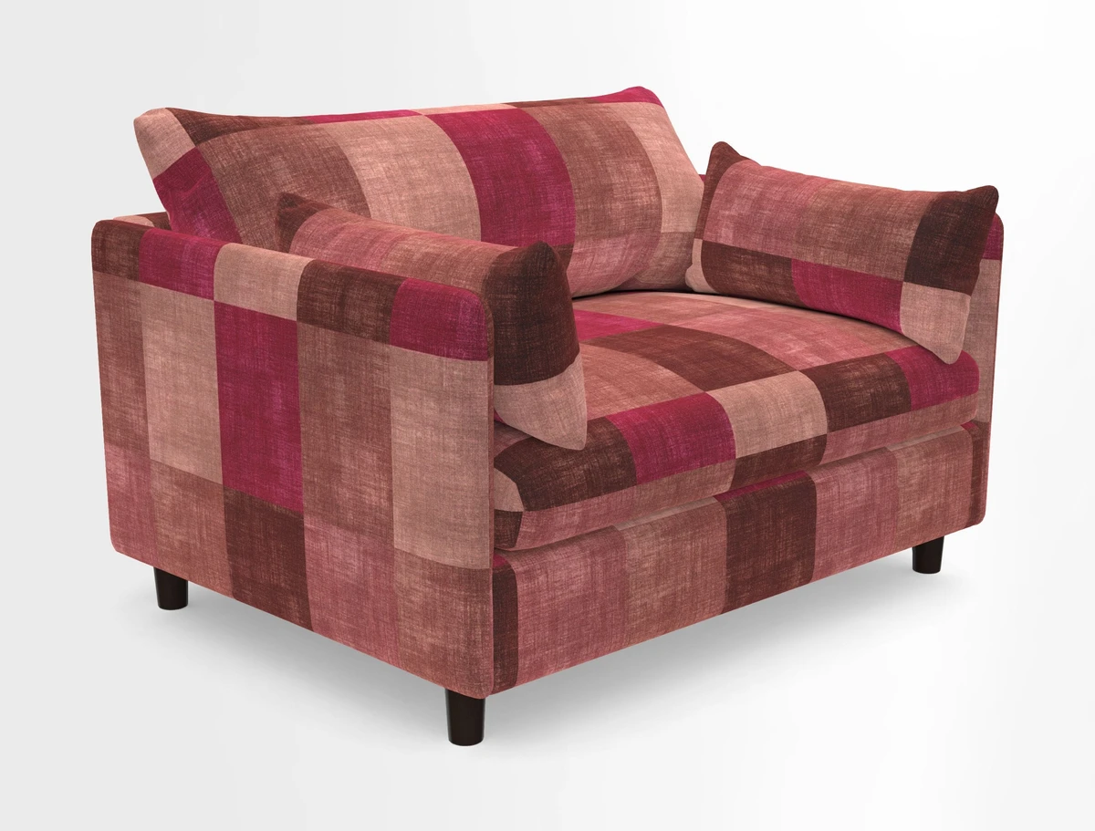 Madehurst Snuggler in Two Tone Plain Biscuit. Loose cover option available