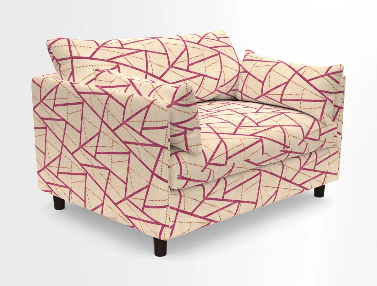 Madehurst Snuggler in Two Tone Plain Biscuit. Loose cover option available