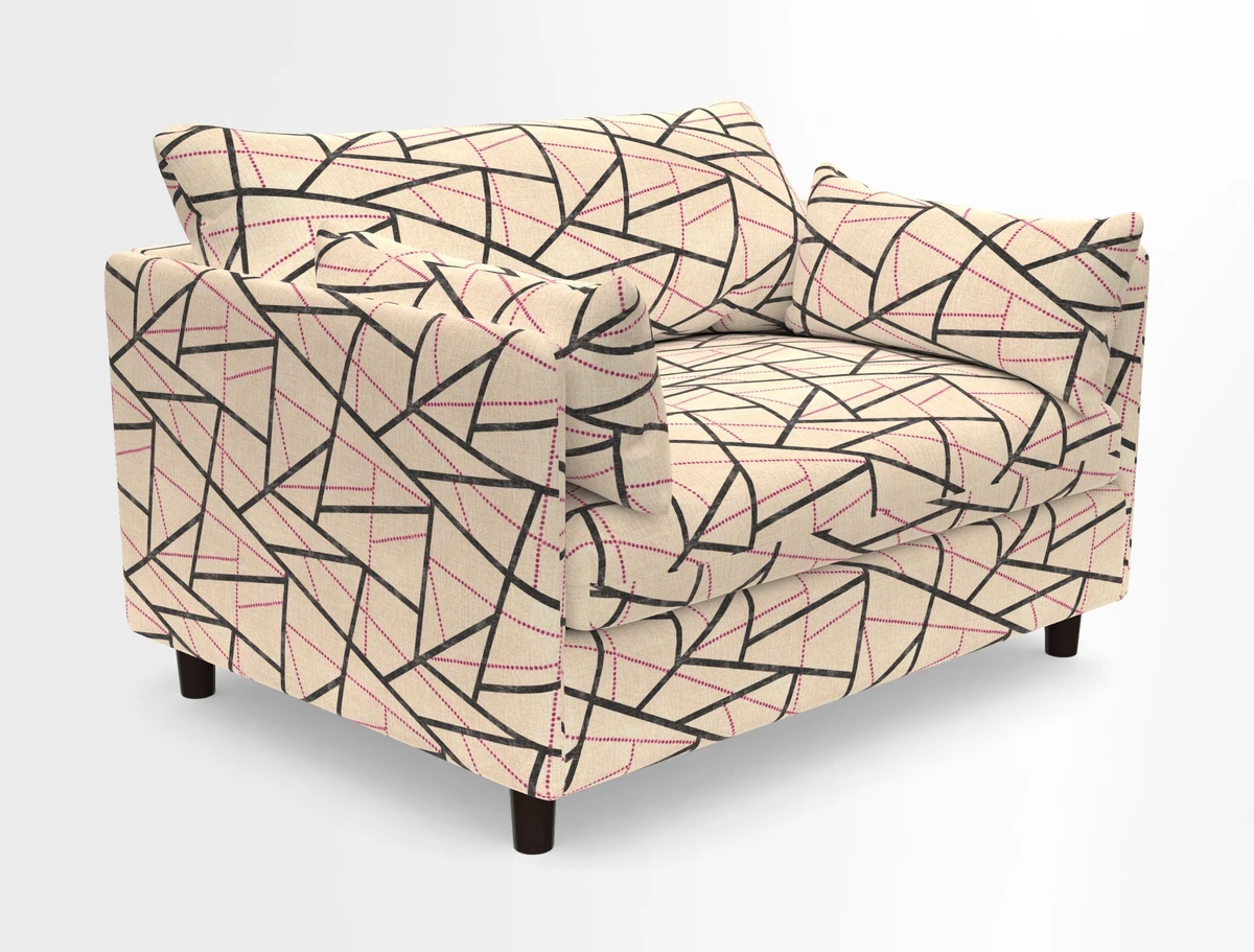 Madehurst Snuggler in Two Tone Plain Biscuit. Loose cover option available