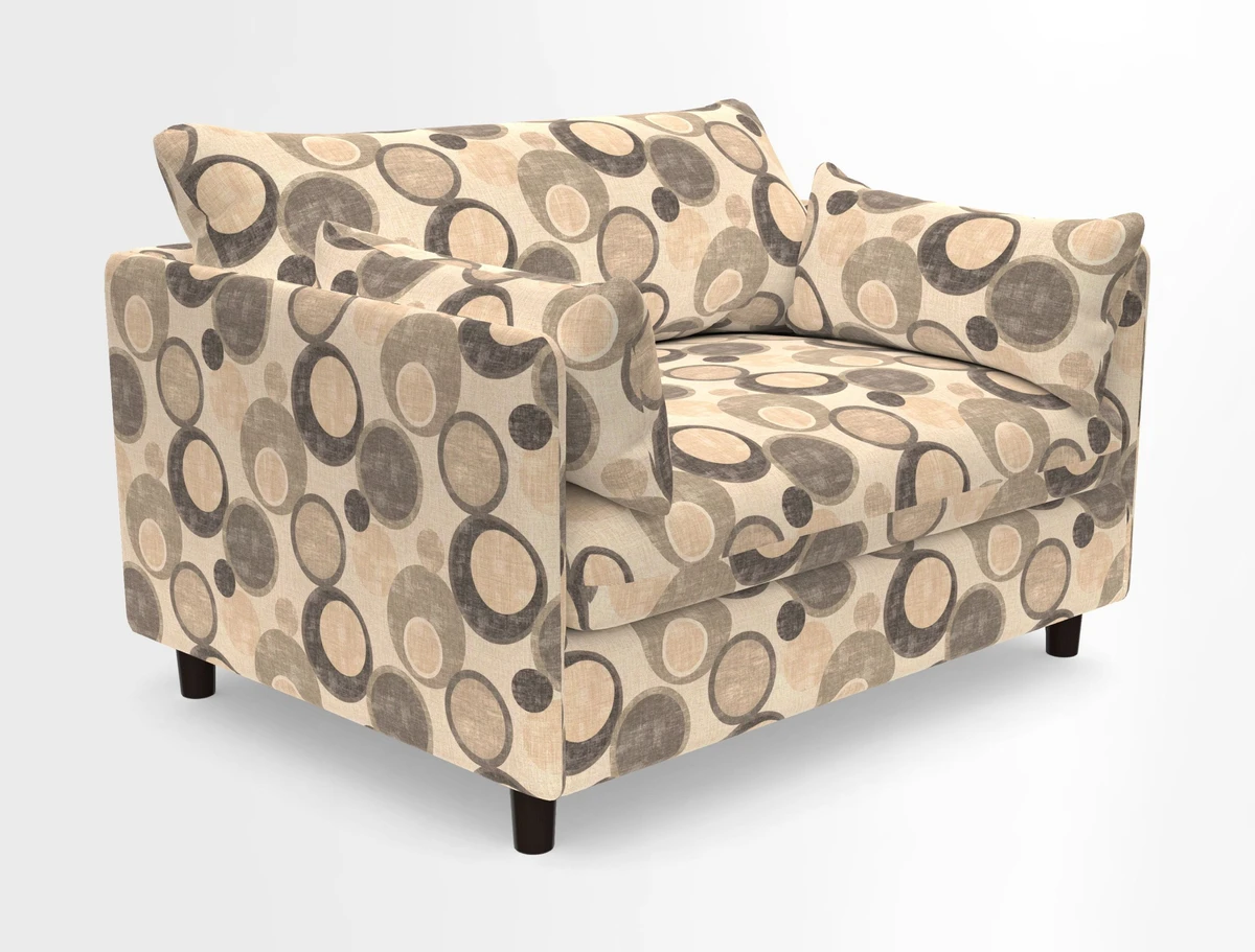 Madehurst Snuggler in Two Tone Plain Biscuit. Loose cover option available