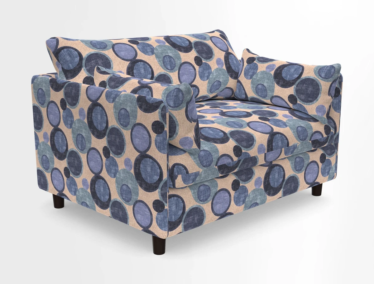 Madehurst Snuggler in Two Tone Plain Biscuit. Loose cover option available
