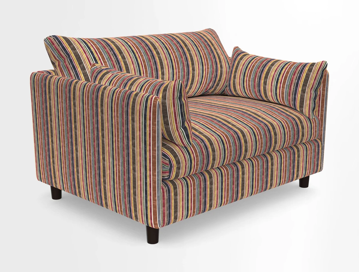 Madehurst Snuggler in Two Tone Plain Biscuit. Loose cover option available