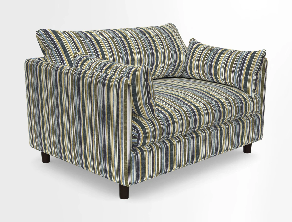 Madehurst Snuggler in Two Tone Plain Biscuit. Loose cover option available