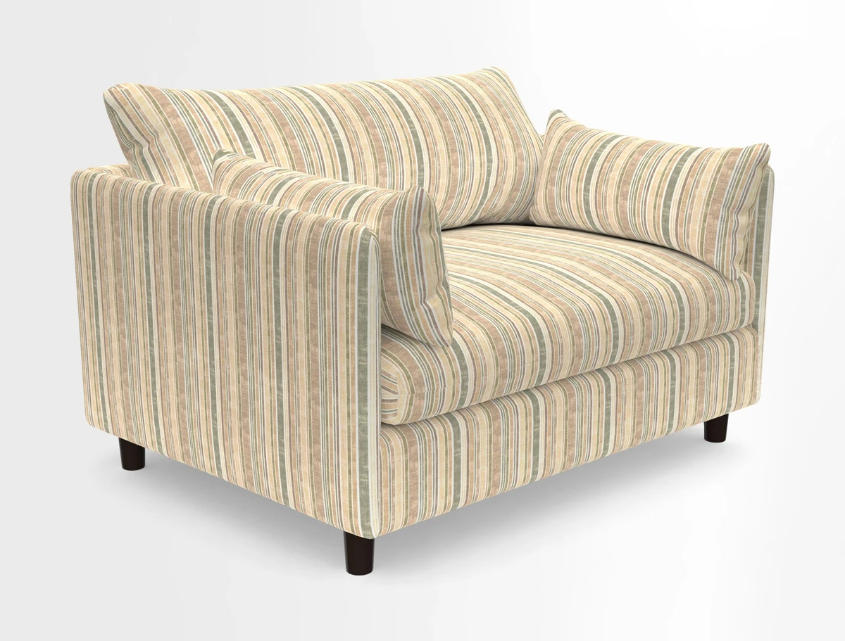 Madehurst Snuggler in Two Tone Plain Biscuit. Loose cover option available