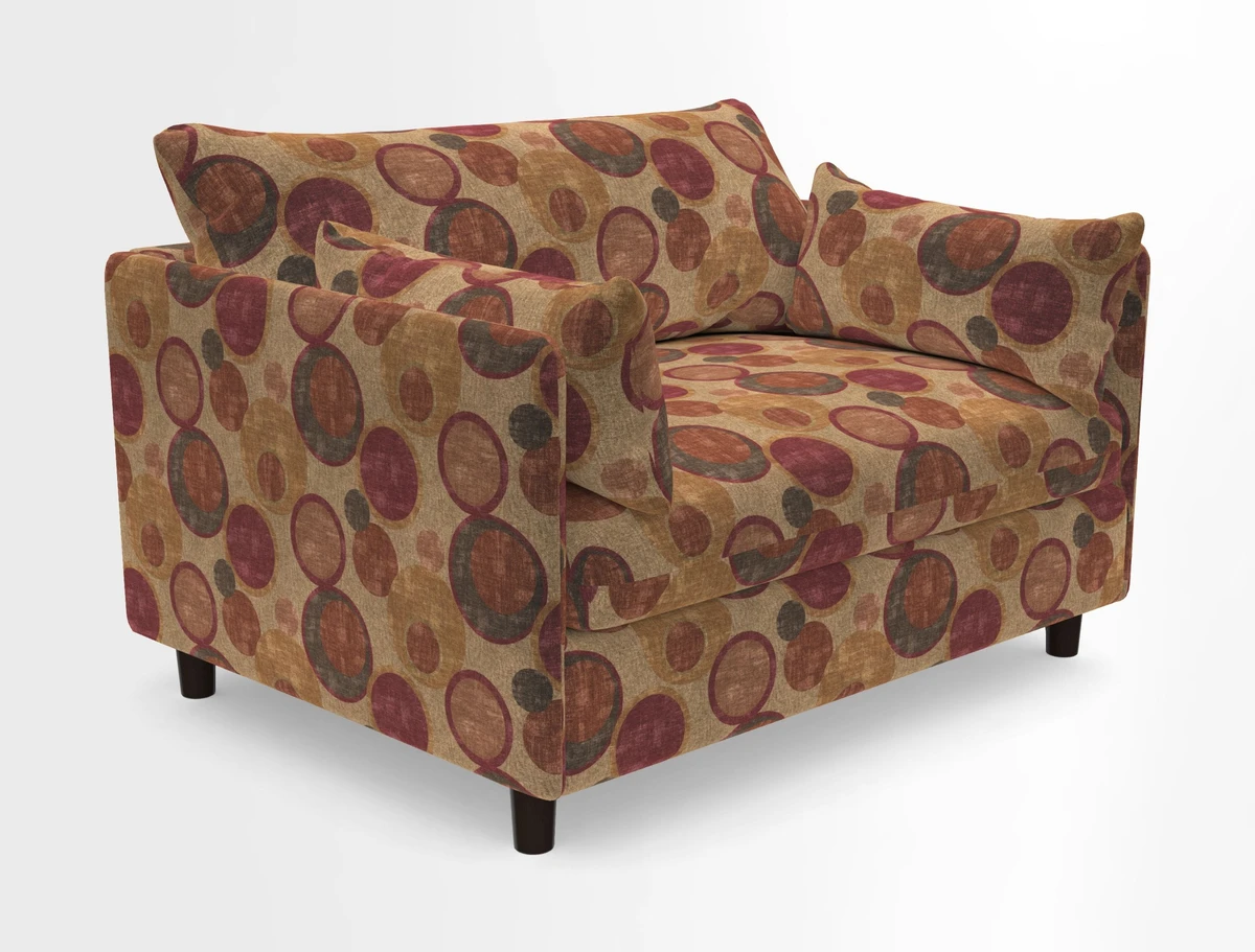 Madehurst Snuggler in Two Tone Plain Biscuit. Loose cover option available