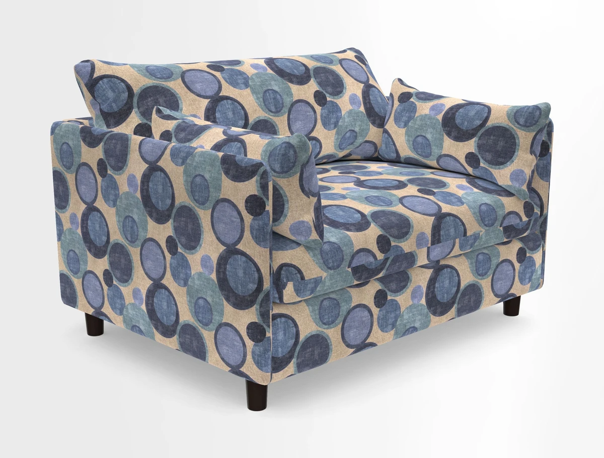 Madehurst Snuggler in Two Tone Plain Biscuit. Loose cover option available