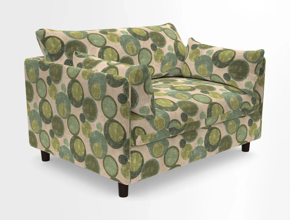 Madehurst Snuggler in Two Tone Plain Biscuit. Loose cover option available