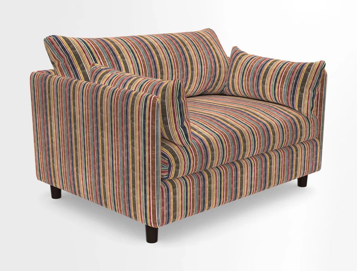 Madehurst Snuggler in Two Tone Plain Biscuit. Loose cover option available