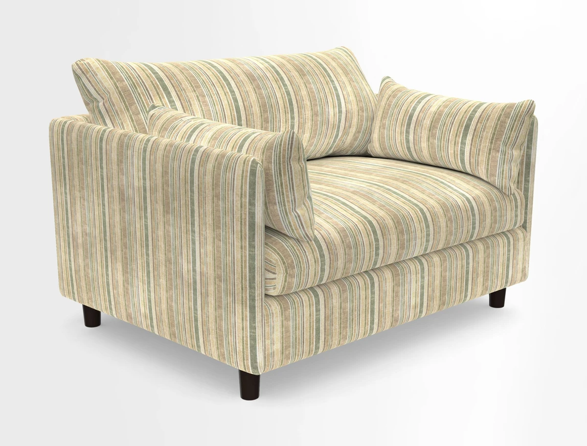 Madehurst Snuggler in Two Tone Plain Biscuit. Loose cover option available