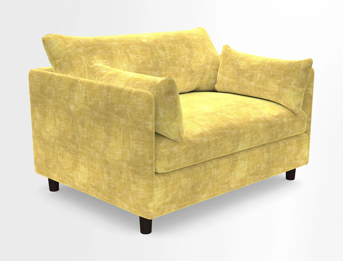 Madehurst Snuggler in Two Tone Plain Biscuit. Loose cover option available