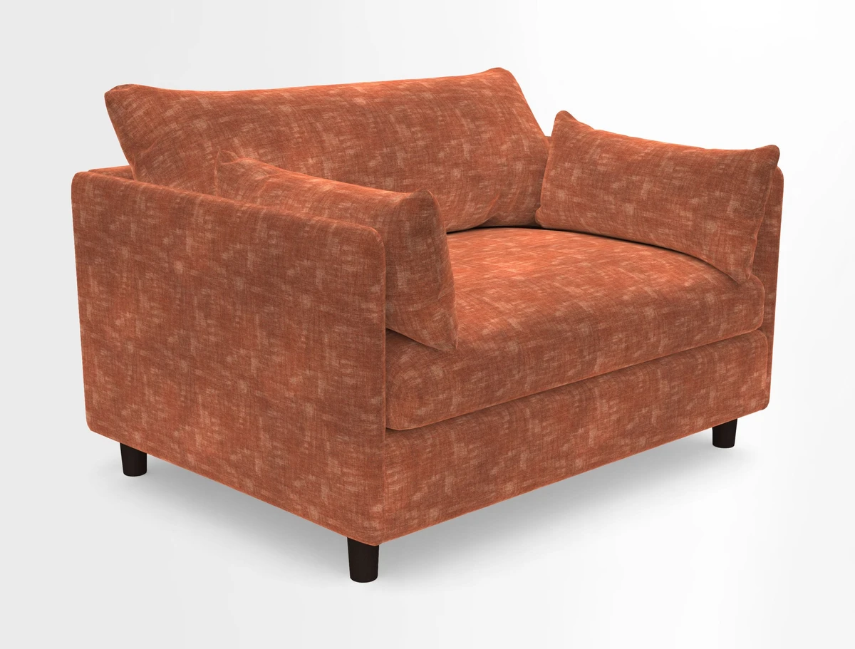 Madehurst Snuggler in Two Tone Plain Biscuit. Loose cover option available