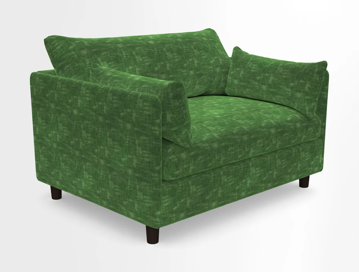Madehurst Snuggler in Two Tone Plain Biscuit. Loose cover option available