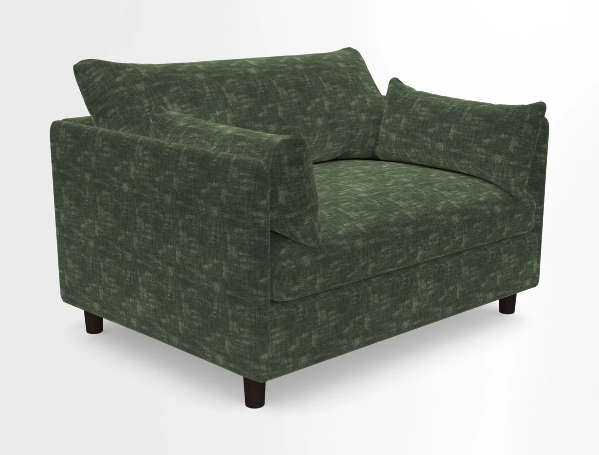 Madehurst Snuggler in Two Tone Plain Biscuit. Loose cover option available