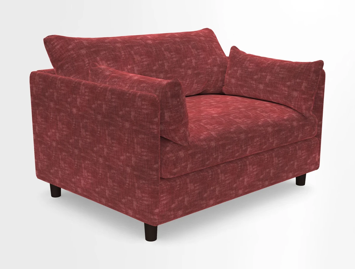 Madehurst Snuggler in Two Tone Plain Biscuit. Loose cover option available