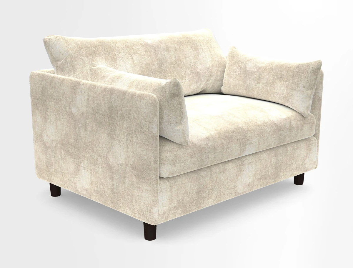 Madehurst Snuggler in Two Tone Plain Biscuit. Loose cover option available