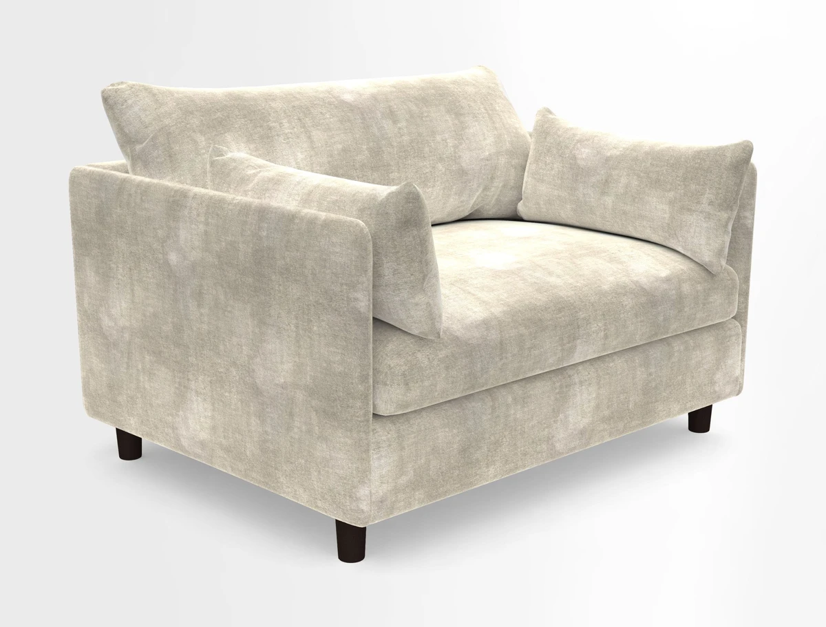 Madehurst Snuggler in Two Tone Plain Biscuit. Loose cover option available