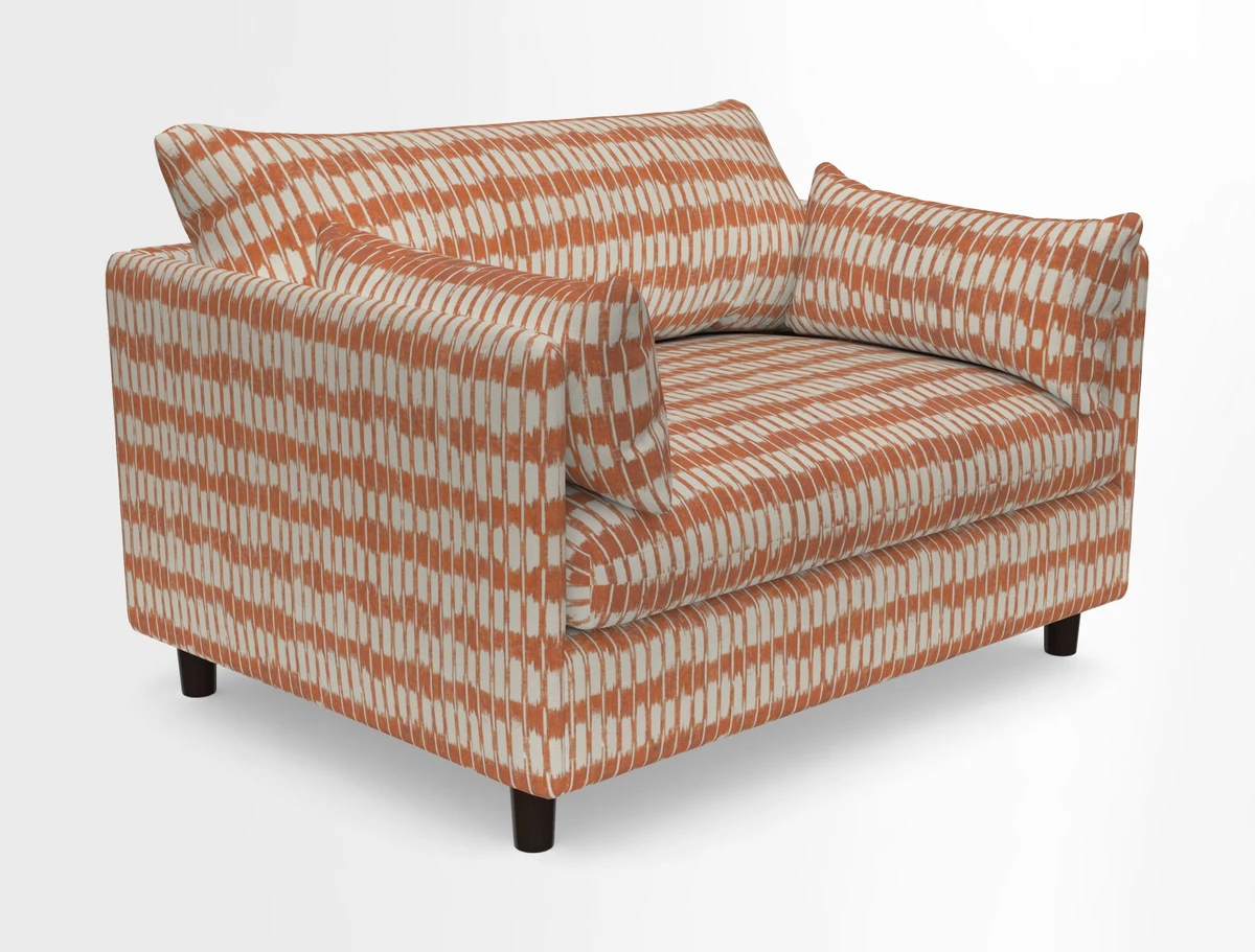 Madehurst Snuggler in Two Tone Plain Biscuit. Loose cover option available