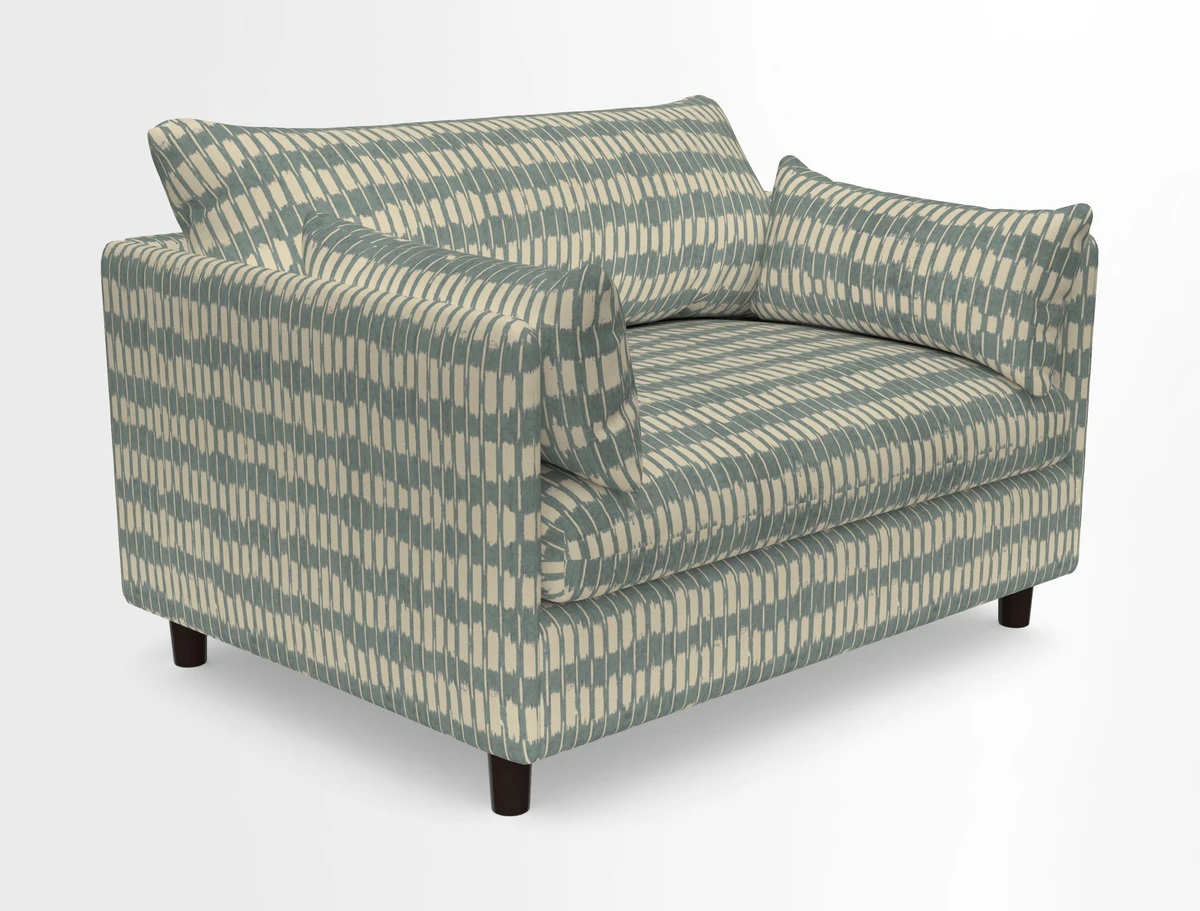 Madehurst Snuggler in Two Tone Plain Biscuit. Loose cover option available